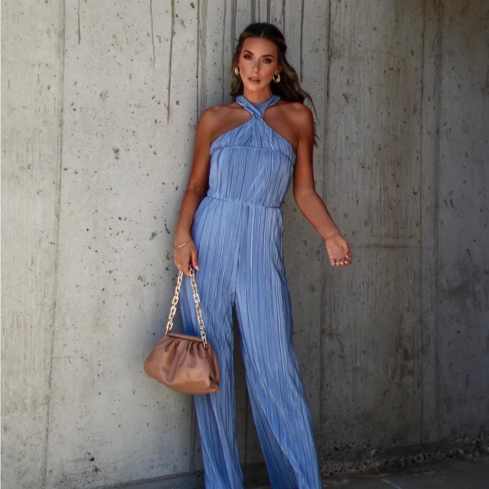 VICI Sayulita Plisse Twisted Front Jumpsuit Large